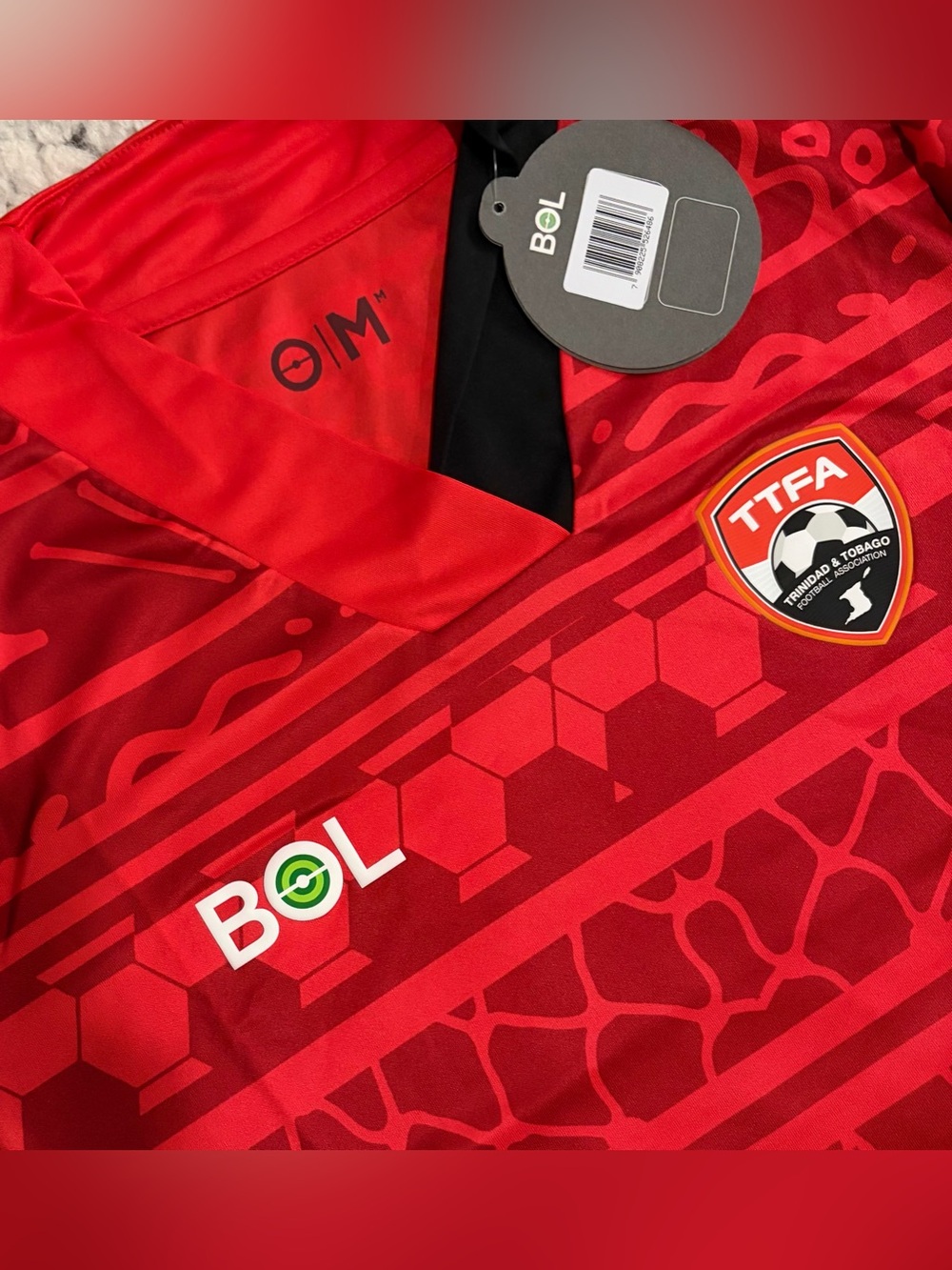 BOL Authentic Trinidad and Tobago 2021/2022 Home Red Soccer Jersey Men’s Sz: M - Picture 3 of 7